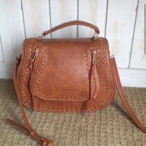 Urban Expressions Khloe Tan Crossbody Bag with Structured Design